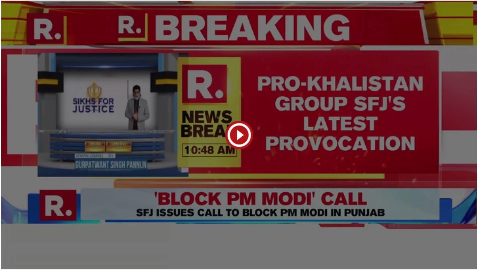 Terror outfit provokes Centre | SFJ Issues Call To Block PM Modi In Punjab; Group Vows To 'remind PM Of Indira Gandhi'